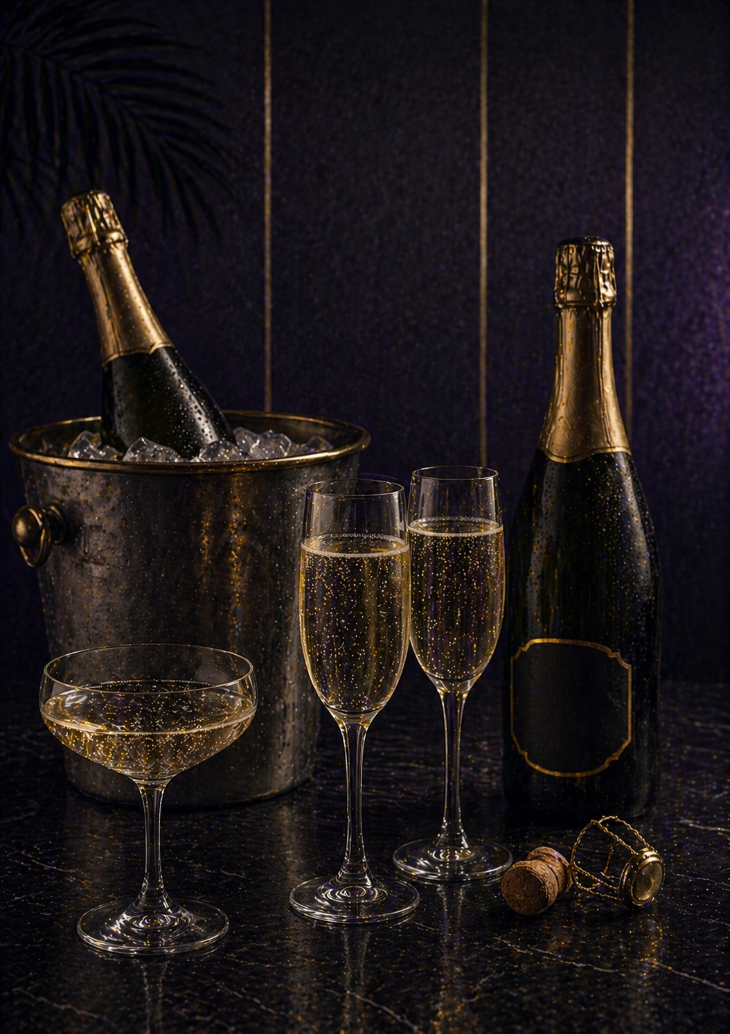 Champagne selection at Showgirls Seattle gentlemen's club